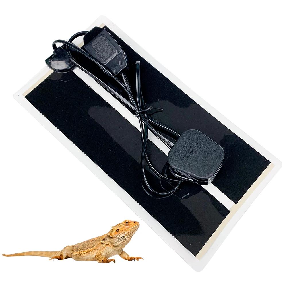 Tapete de aquecimento para répteis com controle de temperatura ajustável, tapete de aquecimento para terrário, tartaruga, lagarto, aranha, plugue ue, 5w a 35w - Image 1