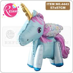 Cavalo animal dos desenhos animados folha unicórnio balão festa de aniversário decorações crianças feliz aniversário carta balões decoração do chá de fraldas - Image 5