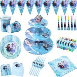 Decoração para festa com tema de frozen, temas da disney para aniversário de bebês, meninas, batismo, princesa - Image 1