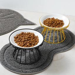 Bacia de alimentação para animais de estimação, tigela de aço inoxidável com desenho para alimentação de cachorros e gatos - Image 2