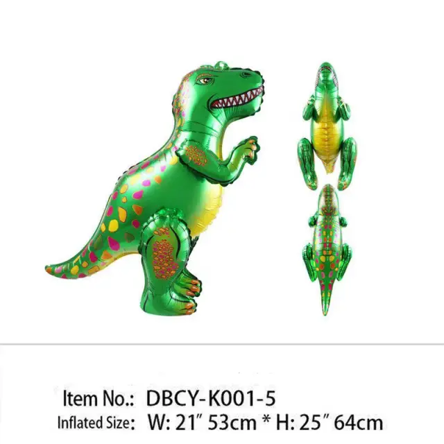 Balão grande 4D de dinossauro para decoração de festas de aniversário infantil e chá de bebê, brinquedo DIY, 1 peça