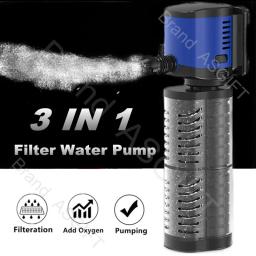 Sunsun-bomba com filtro para aquário, 3 em 1, bomba de água submersível multifuncional com filtro interno para aquário, aerador para tanque de peixes - Image 1