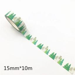 Natal Washi Fitas De Mascaramento, Listras De Rena De Floco De Neve, Kawaii Adesivos, Papelaria Scrapbooking Material Escolar, 1Pc - Image 6