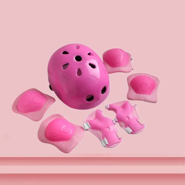 Kit de Proteção Infantil para Ciclismo: Capacete, Joelheiras e Cotoveleiras Inclusas