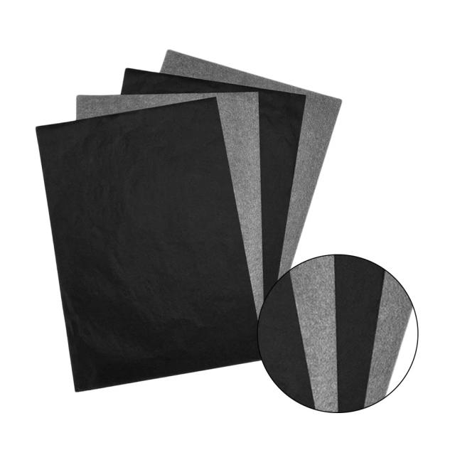 Papel Carbono A4 Reutilizável para Rastreamento e Pintura - 100 Peças em Grafite Preto para Superfícies de Arte
