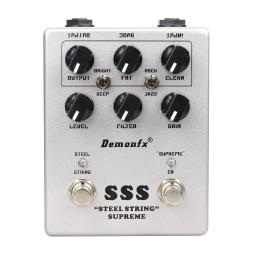 Demonfx-Pedal de sobrecarga de guitarra Delay Steel String Clean Drive, Tone Effect, função pré-amplificador, alta qualidade para SSS, novo - Image 2