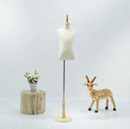 Manequim para costura infantil de 2 a 4 anos, base com disco de madeira branco sem mão, adereços para modelos meio estilo de roupas, 1 peça d400 - Image 3