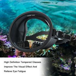 Mergulho Livre Máscara Facial Completa Anti Vazamento Vista Ampla Anti-Fog Snorkeling Natação Óculos Máscara com Alça Ajustável - Image 4