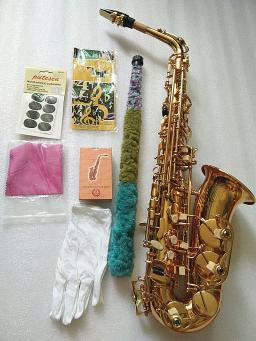 Vi saxofone alto de alta qualidade e-flat sax profissional instrumento musical latão banhado a ouro sax pérola botões com caso - Image 1