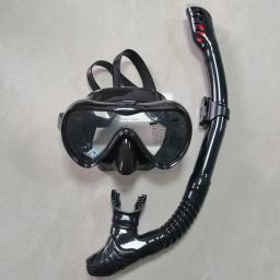 Dry Snorkel Mergulho Máscara Set, Anti-vazamento, Anti-Fog, Vidro Temperado, Lente, Ajustável, Mergulho, Kit de Natação - Image 3