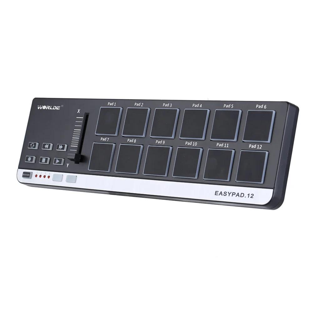 World-controle para teclado midi portátil com cabo usb, com 12 almofadas, midi, controle para teclado - Image 1