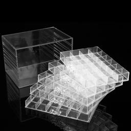 Transparente Acrílico Prego Display Organizador, Mostrando Prateleira, Manicure Jóias Gaveta, Cosmetic Caixa De Armazenamento, 120 Grades - Image 3