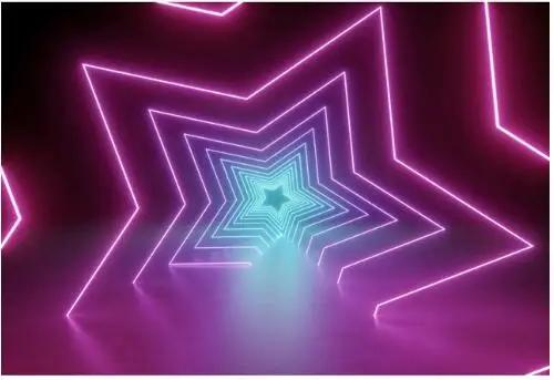 Backdrops Personalizados com Luz de Néon para Festas: Fotografia e Dança em Palcos Incríveis