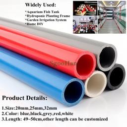1pc 20 75 75mm tubo upvc aquário tanque de peixes pvc tubo casa irrigação jardim rega hidropônico plantio quadro tubo 49 50 50cm de comprimento - Image 1