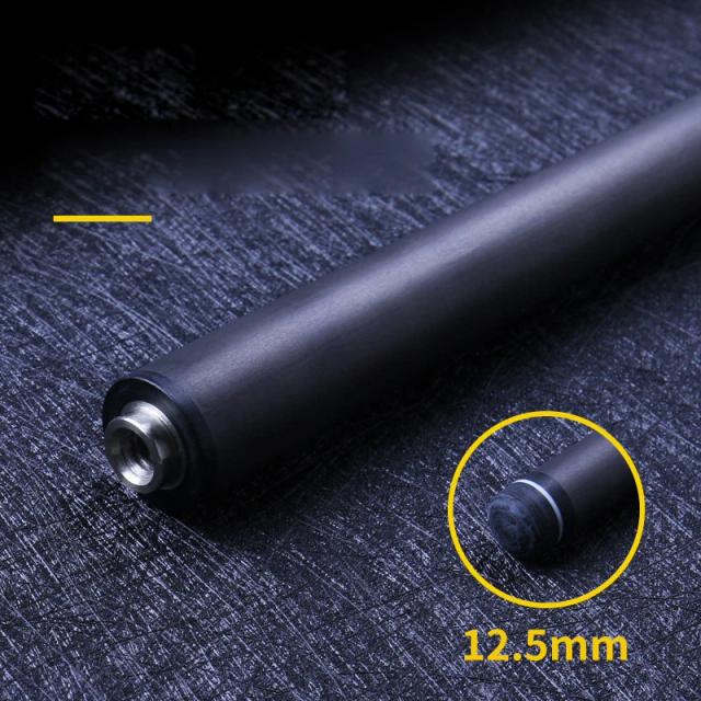 Cuppa Taco de Bilhar de Fibra de Carbono com Ponta de 12,5mm e Sistema Uniloc Mezz 3/8 x 8 Interno