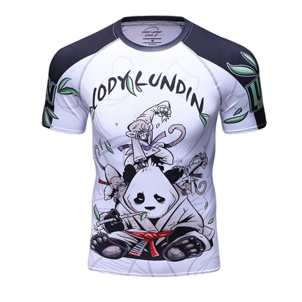 Homens Kickboxing T-Shirt e Calças Conjuntos, Rash Guard, Ginásio de Formação, MMA Boxing Kit, Muay Thai, Rashguard, Rash Guard - Image 1