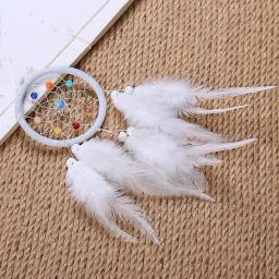Dream Catcher Feather Pendurado Ornamentos, Decoração para Casa e Carro, Presente Artesanato, Parede Dreamcatcher, Decoração do quarto, 1Pc - Image 6