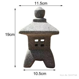 Produtos de decoração pátio japonês cerâmica imitação pedra lâmpada ornamentos imitação mármore vermelho argila japonês jardim lanterna - Image 4