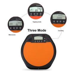 Portátil Digital eletrônico Dumb Drum Pad, Percussão Prática, Metrônomo para Baterista Formação, 2 em 1 - Image 4