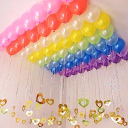 Pingente laser para balões, acessório de festa de casamento com 100 peças, pingente de coração, amor, fita de chuva, decoração para casamento - Image 4