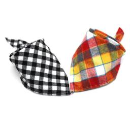 Bandanas do cão grande lenço do animal de estimação bandana para o cão algodão xadrez lavável laço colar gato filhote de cachorro triangular cachecol bib acessórios do cão - Image 4