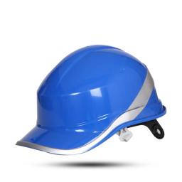 Capacete do chapéu duro da segurança do ABS com botão ajustável, capacete da escalada da construção, suspensão de 6 pontos, tira reflexiva - Image 1