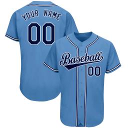 Camisa de beisebol personalizada azul, camiseta de softbol costurada com nome da equipe/número, design de atleta, roupa esportiva de alta qualidade - Image 4