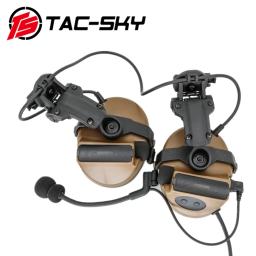 Tac sky comtac tático fone de ouvido comtac ii capacete montagem redução de ruído captador tiro fone de ouvido adaptador walkie-talkie fone de ouvido - Image 2