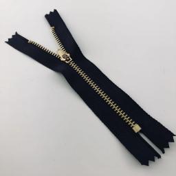 Cobre Zipper Tape para Jeans, prendedor preto, calça casual, prendedor de slides, cinto DIY, acessórios de costura, 4 #, 5pcs - Image 5