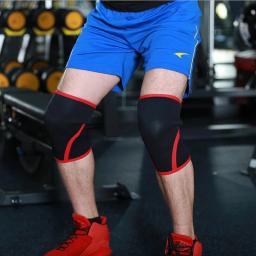 Neoprene Halterofilismo Esporte Joelheiras, Compressão Powerlifting Squat, Gym Training Protetor De Apoio Do Joelho, Joelheira De Basquete, 7mm - Image 4