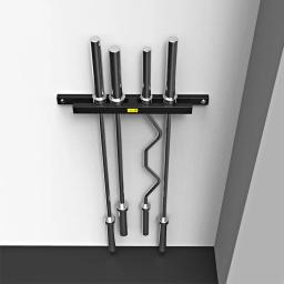 Haste de armazenamento para parede, de academia, fitness, pendurado, com haste de exibição, suporte para barra de casa - Image 6