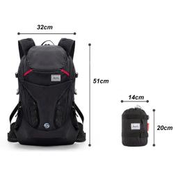 Mochila dobrável portátil leve, à prova d'água, bolsa ultraleve dobrável para áreas externas, unissex, viagem e caminhada xquartzo - Image 2