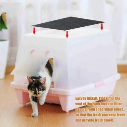 4/6pcs portátil pet gato caixa de areia filtro almofada de carvão ativado desodorizando filtros desodorante pacote de carbono para gatinho - Image 3