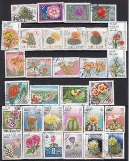 50 pcs/set flores todos diferentes de muitos países NÃO repete com selos postais para coleta - Image 2