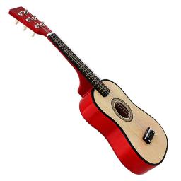Guitarra acústica Basswood com picareta e corda, instrumento musical, cor de madeira, 6 cordas, 23" - Image 3