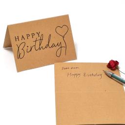 Cartões de comemoração de aniversário 4x6 '', papel kraft, cartão de agradecimento de aniversário para decoração, cartões de note em branco, materiais para festas de cozimento com 10 peças - Image 5