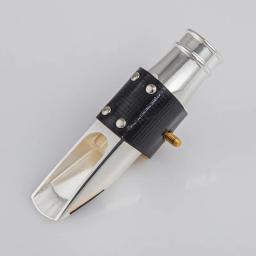 Jm profissional tenor soprano alto saxofone metal bocal banhado a prata boca sax peças tamanho 56789 - Image 2