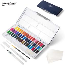 Origione-conjunto de pintura aquarela para iniciantes, 48 cores, com pincel de água, paleta de mistura, luva de meio mão, para crianças - Image 1