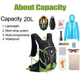 Impermeável Ciclismo Mochila, Sacos de Bicicleta, Água Bag, Desporto ao ar livre, Escalada, Caminhadas, MTB, Road Bike Hidratação Mochila, 10L, 15L, 20L - Image 2