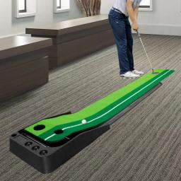Golf Indoor Putting Green com Bola Return, Automático, Portátil, Jogo, Prática, Auxílio de Treinamento para Casa, Uso do Quintal, 2 Bolas, Grátis - Image 6