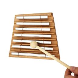 7 tom de madeira mesa chime xilofone percussão instrumento superfície lisa crianças brinquedo musical do bebê brinquedos educativos presentes - Image 1