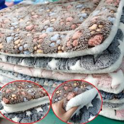 Cama de pelúcia para animais de estimação, colchão com almofada para gatos, suprimentos para animais de estimação, cobertor para cama de inverno, tapete de dormir - Image 5