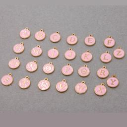 Encantos de Esmalte Dupla Face, Pingentes com Letras Alfabeto, Fabricação de Jóias, Artesanato Artesanal, Branco, K, Preto, 12x15mm, 10Pcs, 26Pcs - Image 5