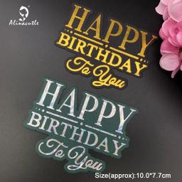 Folha de alumínio e folha de corte, estampagem de feliz aniversário para você, faça você mesmo, scrapbook, artesanato, cartão, artesanal, arte, perfurador, live - Image 5