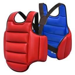 Vermelho karate guarda peito colete de boxe mma kickboxing corpo protetor de volta artes marciais taekwondo equipamentos muay thai armaduras dos homens crianças - Image 4