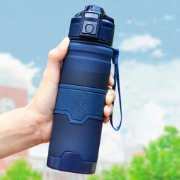 ZORRI Garrafa De Água Azul Escuro Esportes, Bpa Livre, Agitador De Proteína Reutilizável, Caminhadas, Ciclismo, Ginásio, Melhor - Image 3