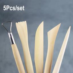 5 Pçs/set Cerâmica Escultura Em Argila Faca De Arte Escultura De Madeira Artesanato Em Cerâmica Cerâmica Figurinhas DIY Ferramenta de Modelagem de Afiar - Image 2