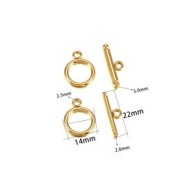 Fecho De Alternância De Aço Inoxidável Para Fazer Jóias, Fechos OT, Conector De Fivela, Prendedor De Pulseira, Cor De Ouro, Acessórios DIY, 3-6 Conjuntos - Image 5