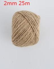 1 rolo 25/50/100/200m juta natural corda de cânhamo decoração para casa estilo retro diy artesanato corda decorativa 1-14mm de diâmetro artesanal - Image 1