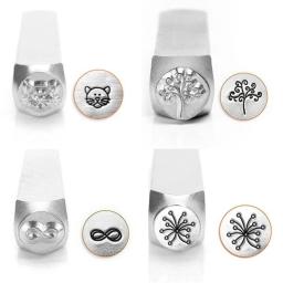 Ferramenta de estampagem de metal com logo personalizado, faça você mesmo, artesanato, joia, couro, madeira, cobre, perfuração, ferramentas 6mm, tamanho, escultura - Image 2
